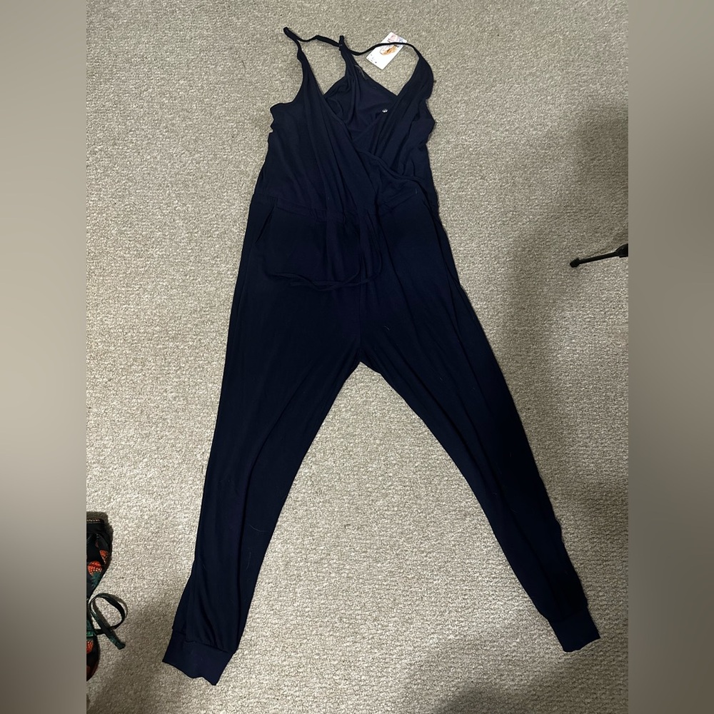 Navy blue jumpsuit. Never worn.